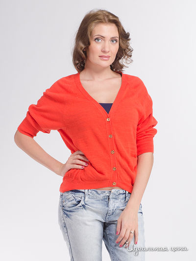 Кардиган Juicy Couture, цвет оранжевый