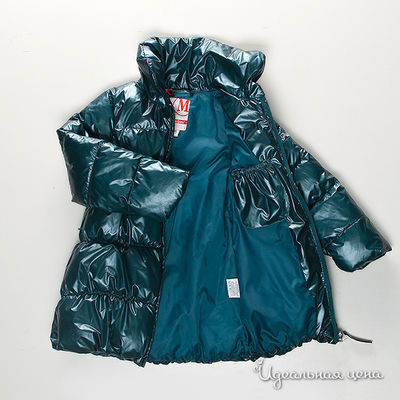 Куртка бирюзовая для девочки, рост 98-152 см