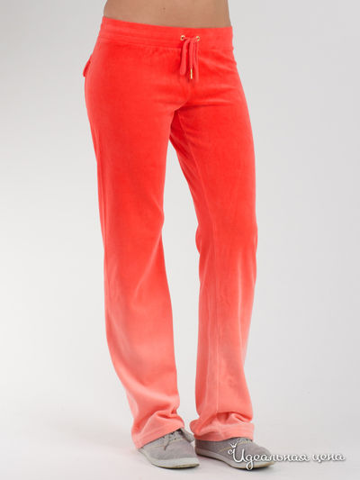 Брюки Juicy Couture, цвет коралловый