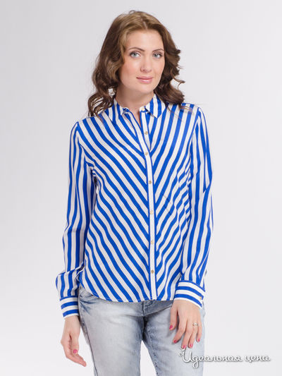 Блуза Juicy Couture, цвет синий, белый