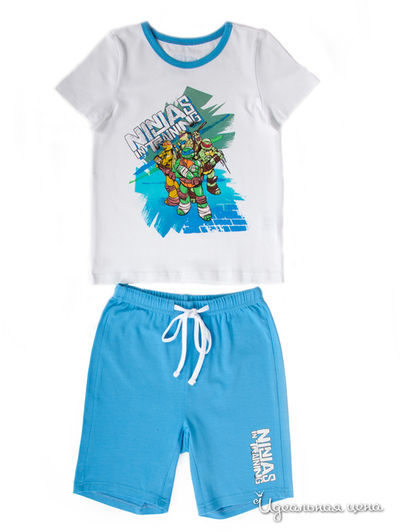 Пижама Button Blue, цвет белый, голубой