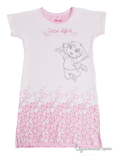 Ночная Сорочка Button Blue, цвет белый, розовый