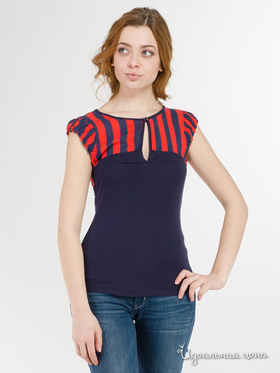 Топ Fornarina, цвет синий, красный