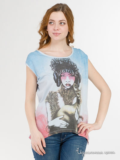 Футболка Fornarina, цвет голубой