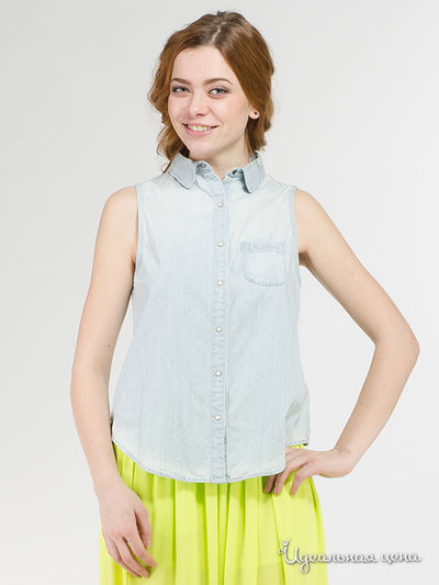 Блуза Pepe Jeans London, цвет голубой