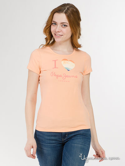 Футболка Pepe Jeans London, цвет оранжевый