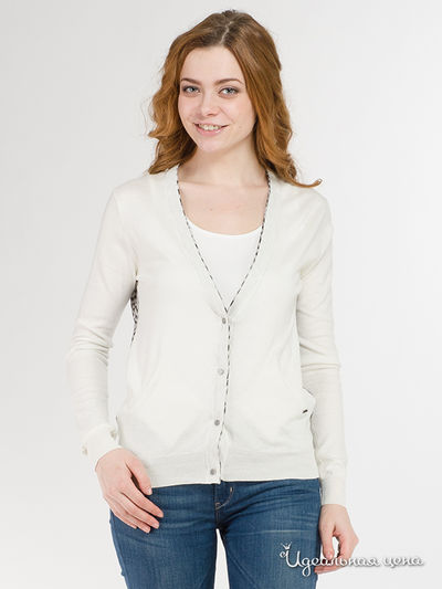 Кардиган Pepe Jeans London, цвет белый, серый