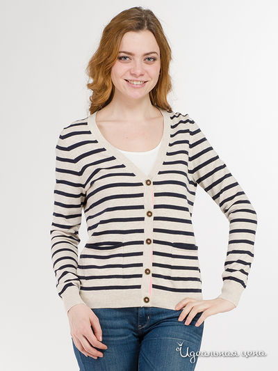 Кардиган S.Oliver, цвет синий, бежевый