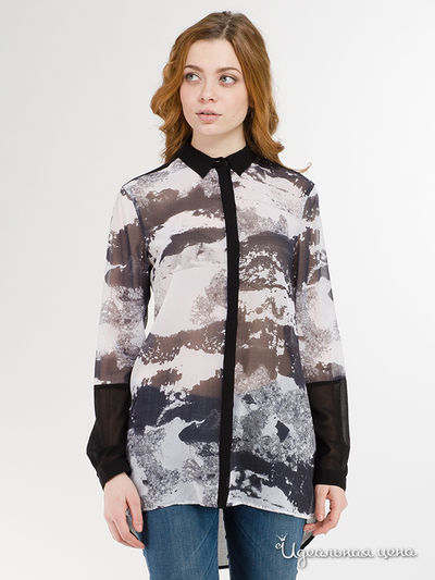 Туника S.Oliver, цвет черный, молочный