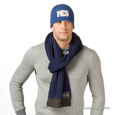 Шарф Marlboro Classics, цвет цвет темно-синий