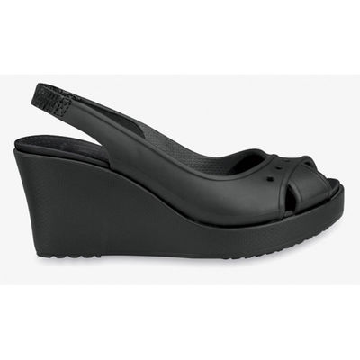 Босоножки Crocs, цвет цвет черный