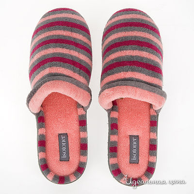 Тапочки Isotoner, цвет цвет серый / розовый