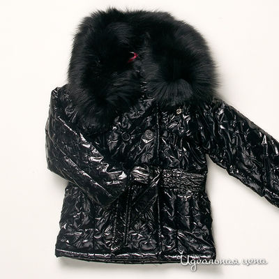 Пальто черное для девочки, рост 98-128 см