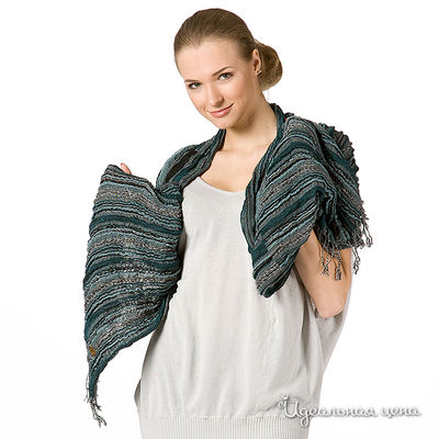 Шарф зеленый Renato Balestra, цвет цвет темно-бирюзовый