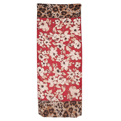 Платок Valentino, цвет цвет красный / кофейный