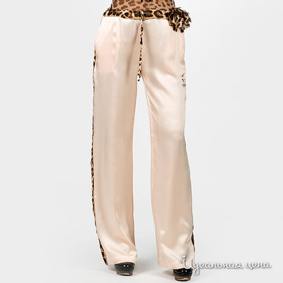 Брюки Roberto Cavalli, цвет цвет светло-бежевый / леопардовый