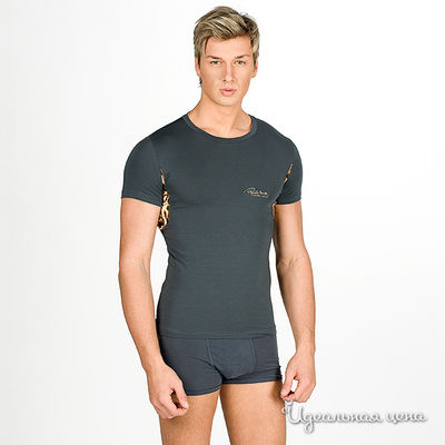 Футболка Roberto Cavalli, цвет цвет антрацитовый