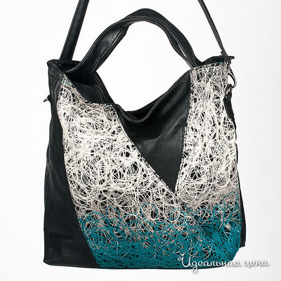 Сумка Sabellino, цвет цвет черный / белый / голубой