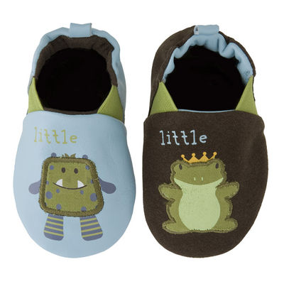 Ботинки Robeez, цвет цвет голубой / коричневый / зеленый