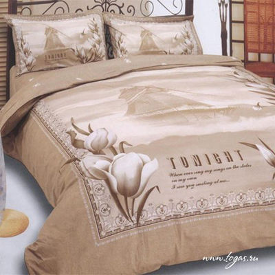 Постельное белье Togas, цвет бежево/коричневый