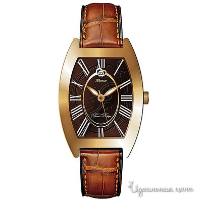 Часы Ника, цвет цвет золото / коричневый