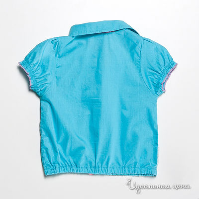 Блузка бирюзовая для девочки, рост 98-140см