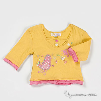 Лонгслив Mir Detstva, цвет цвет желтый / розовый