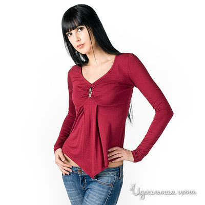 Блуза Pompa, цвет цвет бордовый