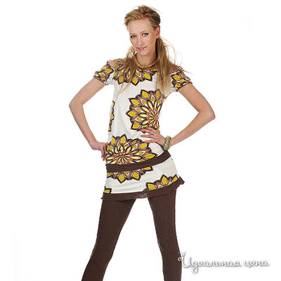 Туника Artwizard, цвет цвет белый / желтый
