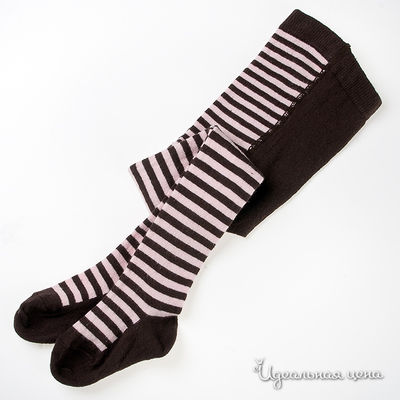 Колготы DECOY kids, цвет цвет темно-коричневый / розовый