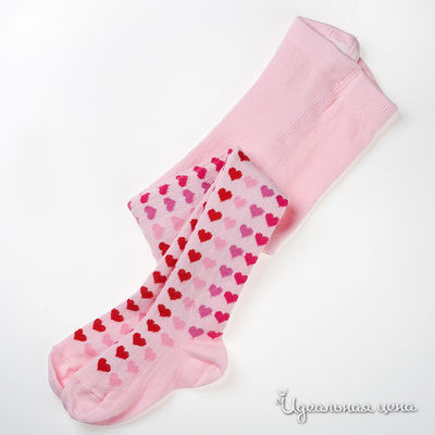 Колготки DECOY kids, цвет цвет розовый / принт сердечки