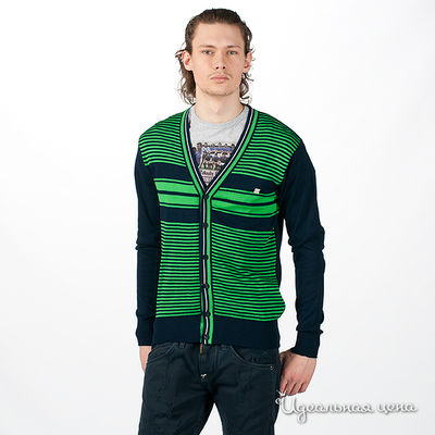 Кардиган Takeshy Kurosawa, цвет цвет темно-синий / зеленый