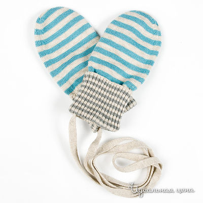 Варежки Mexx, цвет цвет бежевый / голубой