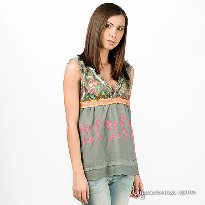 Топ Fraccomina, цвет цвет хаки