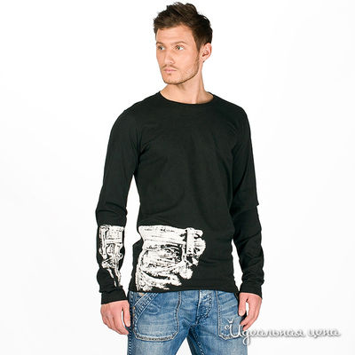 Лонгслив Diesel, цвет цвет черный