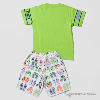 Комплект Tandem зеленый: футболка и шорты, рост 98-122 см