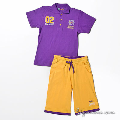 Комплект фиолетовый: футболка и шорты, рост 128-164 см