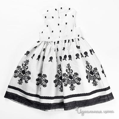 Платье GT Basic ШАРЛИЗ для девочки, цвет белый / черный