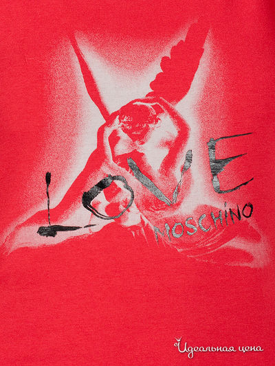 Футболка Moschino женская, цвет красный
