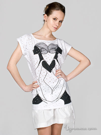 Футболка Cristina Gavioli, цвет цвет белый / черный