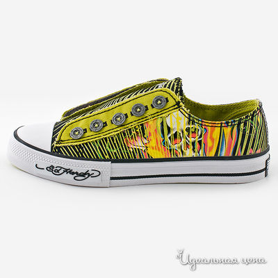 Кеды Ed Hardy, цвет цвет зелено-белый
