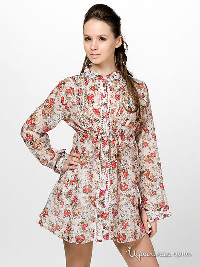 Туника Cristina Gavioli, цвет цвет бежевый / красный