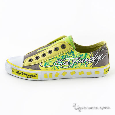 Кеды Ed Hardy, цвет цвет салатовый