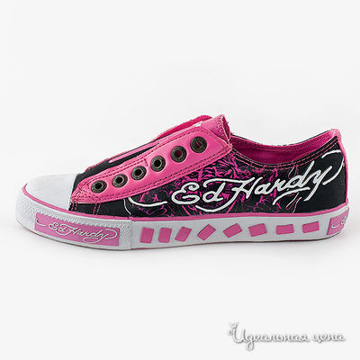 Кеды Ed Hardy, цвет цвет фуксия / черный