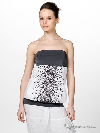 Топ Cristina Gavioli, цвет цвет серый / белый