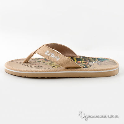 Шлепанцы Ed Hardy, цвет цвет бежевый