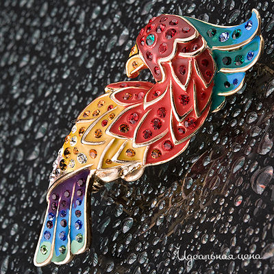 Брошь   "Попугай" Angello Ricci