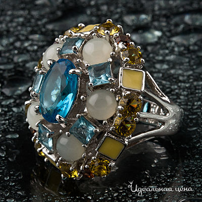 Кольцо  "Голубой топаз" Angello Ricci, цвет Нет данных