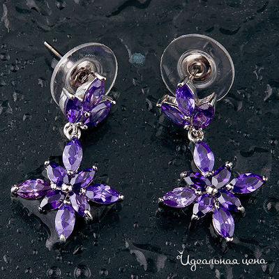 Серьги  "Аметист" Angello Ricci