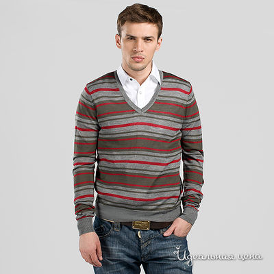 Джемпер Antony Morato, цвет цвет серый / красный